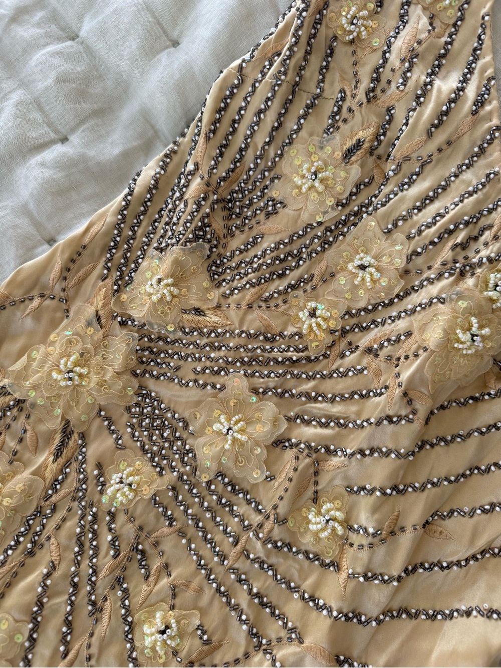 Vintage Sue Wong Gold Embroidered + Beaded Dress - Picture 14 of 14